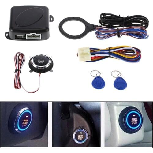 One-button start Starline Push Button Start Stop RFID Lock Ignition Switch Keyless Entry System Starter Anti-theft System