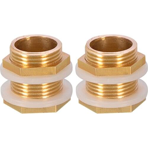 Bulkhead Fitting Brass Water Tank Interface Garden Irrigation Equipment Sealing And Prevent Water Garden Supplies Accessories