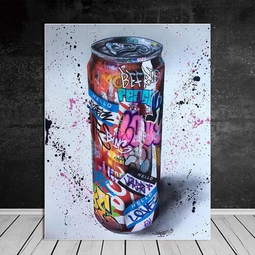 Poster Graffiti Creative Bottle Art Abstract HD Print Modern Nordic Canvas Living Room Home Decoration