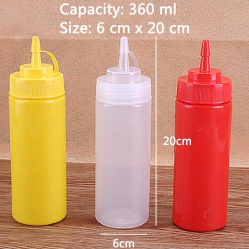 Sauce bottle Cooking Tools Plastic Squeeze Bottle Olive Oil Storage Jar Condiment Dispenser Vinegar Seasoning Accessories