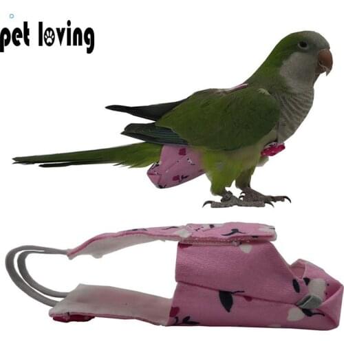 Cute Colorful Fruit Parrot Diaper Cockatiel Pigeons Bow Tie Training Clothes Reusable Flight Suit Clothes Bird Supplies