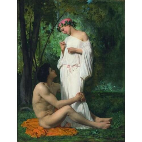 Portrait Art Decorative Famous High Pray Art picture Noble Figure High Quality Oil painting Lovers Home Decor