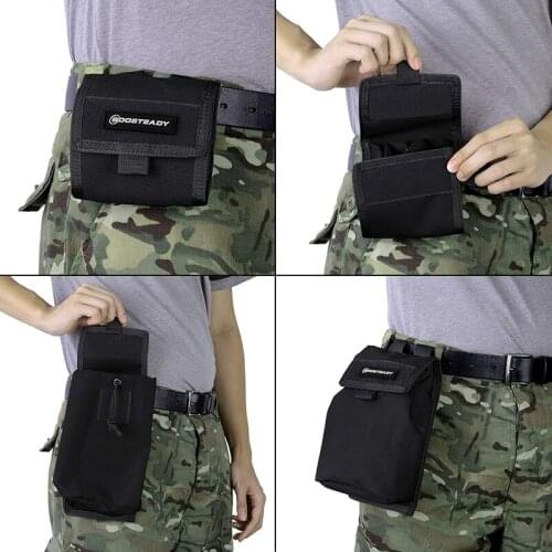 Outdoor Sports Folding Recycling Bag Quick Storage Sundries Hanging Bag MOLLE Tactical Waist Bag Tool Hanging Bag