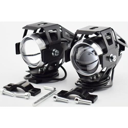 Huiermeimi U5 LED 125w 12v 3000LM Motorcycle Spotlight Driving Light Motorbike Fog Light Head Angel Lamp Headlight Offroad DRL