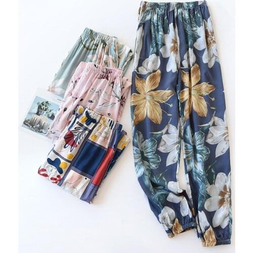 Spring/Summer 2021 New Ladies Trousers 100% Viscose Close-up Trousers Smooth Breathable And Comfortable Trousers Home Trousers