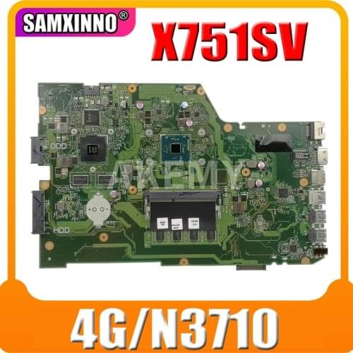 X751SV Mainboard for ASUS X751SV X751SJ X751S Laptop Motherboard GT920M/GT940M 4G/N3710 CPU