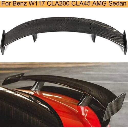 Rear Trunk Spoiler Wing for Mercedes-Benz CLA Class W117 CLA180 200 CLA45 AMG Sedan 2013-2019 Rear Spoiler Boot Lip Carbon Fiber