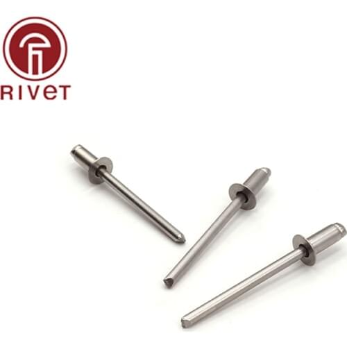 Rivets ISO 15984 M4.8 50PCS/100PCS Stainless Steel Blind Rivets Open End Countersunk Head Rivets Decorative Rivets