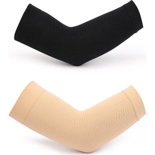 1 Pair Slimming Arm Warmers Women Weight Loss Calories Off Arm Shaper Massager Loss Fat Buster Black Nude Arm Sleeves