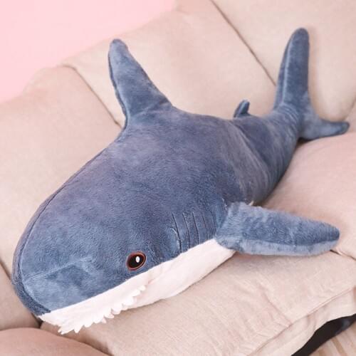 1pcs 60-100cm Cute Animal Soft Pillow Shark Plush Toys Stuffed Doll Birthday Presents For Children Kids