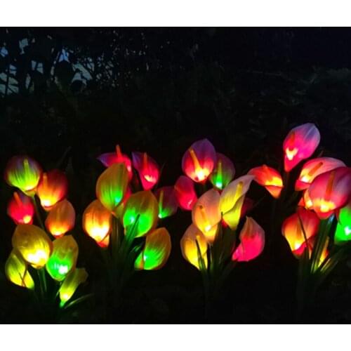 4LED Solar Simulation Calla Lily Lawn Light Led Solar Light Outdoor Waterproof Party Decoration Garden Lamps Street Lights