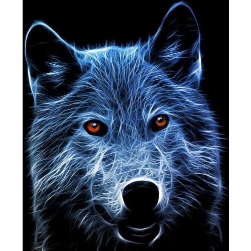 5D DIY Diamond Painting Wolf Picture Kits Art Stitch Full Round AB Embroidery Animals Patterns Mosaic Rhinestones Decor Home