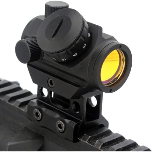 Airsoft Tactical M1 Red Dot 2MOA CQB Scope Picatinny Rail Mount 20mm W/One third Riser Mount