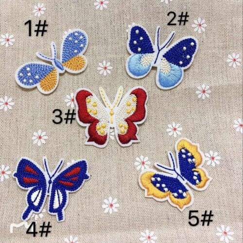Butterfly Patches For Clothing Iron On Embroidered Appliques DIY Apparel Accessories Patches For Clothing Fabric Badges Decor