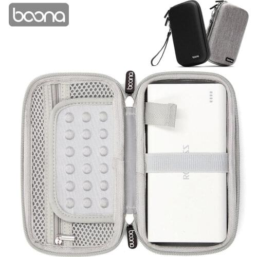 BOONA EVA Hard Shell Case for 20000 mAh Power Bank Portable Trave Carrying Bag for External Mobile Battery Cable Earphone