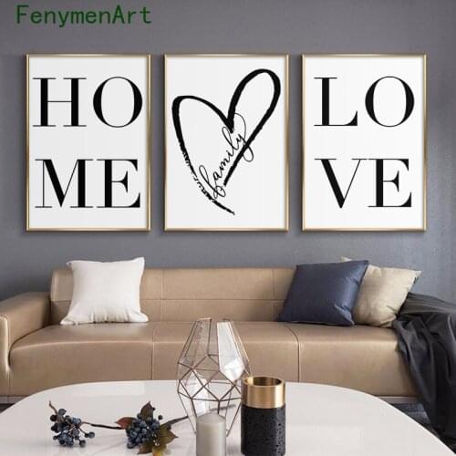 Black White Mr & Mrs Canvas Painting Family Home Love Posters Prints Nordic Minimalist Wall Art Pictures Living Room Home Decor