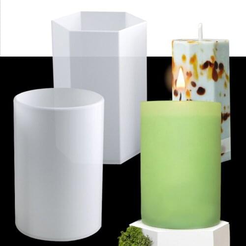 Cylindrical Handmade Candle Making Silicone Mold for DIY Scented Candle Wax Mold Dried Flower Resin Craft Mold Home Decoration