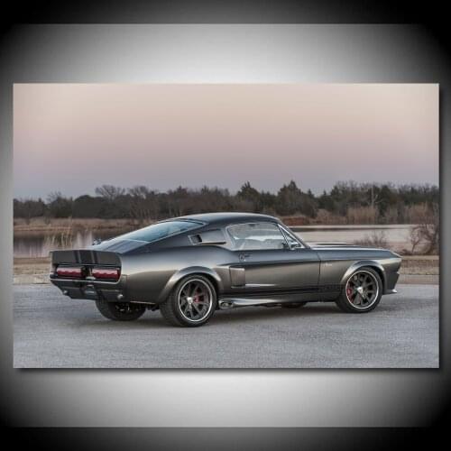 Classic Car 1967 Ford Mustang Shelby GT 500CR Pro Picture Wall Art Canvas Paintings Posters and Prints for Living Room Decor