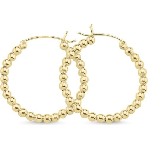 KUTAYDAN 25mm Bulk Ring Earrings 925 Sterling Silver