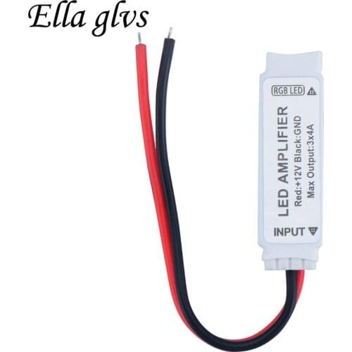Mini LED RGB Amplifier DC 12V 3* 4A LED light bar Repeater For MD 5050 3528 led strip light 10PCS/lot