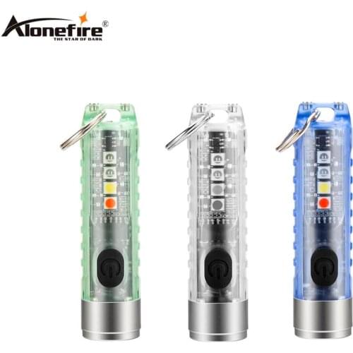 Alonefire S11 MIMI Powerful Flashlight EDC Flash Light with Strong Magnetic Work Light IP66 Waterproof camping light UV Torch
