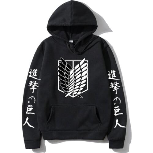 Attack on Titan Men Hoodies Sweatshirts Fashion Pullovers Casaul Tops Japanese Anime Attack on Titan Print Hoodie Mens Clothes