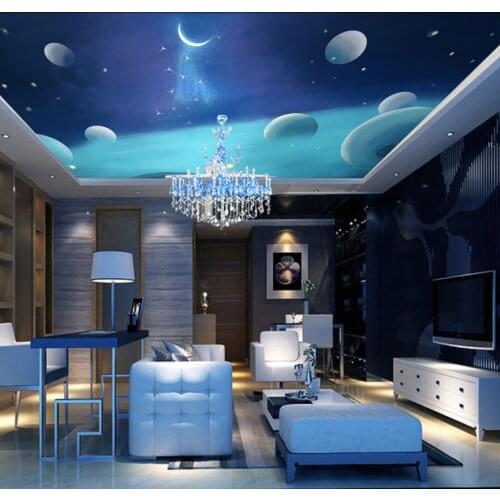 Large ceiling Papel Mural 8d/3D Cosmos Wallpaper Mural for Living Room Wall paper 8d star Photo Mural 3D Wallcoverings decorate