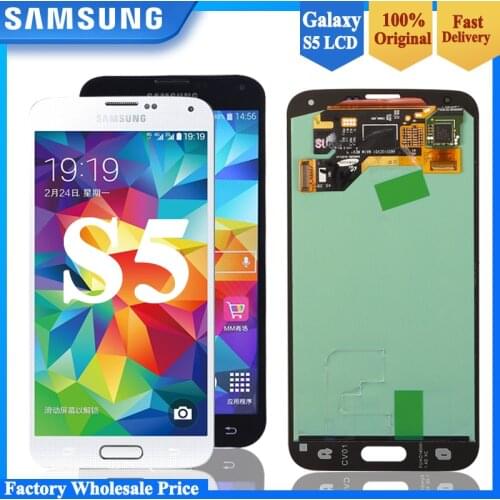 Original 5.1'' AMOLED replacement for samsung Galaxy S5 G900F G900H LCD Display Touch Screen Digitizer Assembly