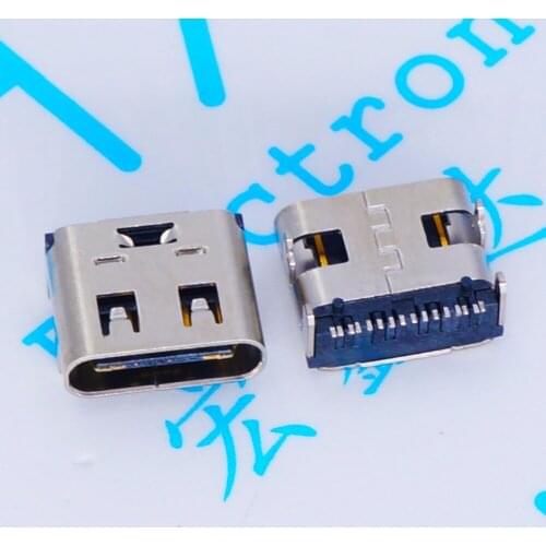 100pcs/lot SMD USB-3.1 socket, type-C mother seat, high definition transmission interface, female head 4 socket socket