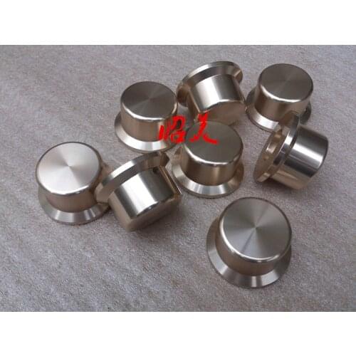 Silver / black / gold Diameter 44mm high 25mm Handle diameter 35mm All aluminum solid audio amplifier volume Potentiometer knob