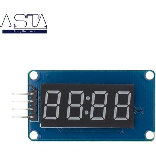 TM1637 4 Bits Digital LED Display Module For arduino 7 Segment 0.36Inch Clock RED Anode Tube Four Serial Driver Board Pack