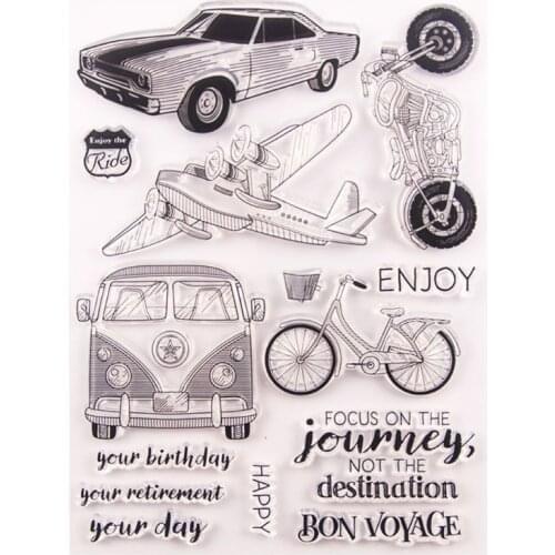 Transportation Silicone Clear Seal Stamp DIY Scrapbooking Embossing Photo Album Decorative Paper Card Craft Art Handmade E56C