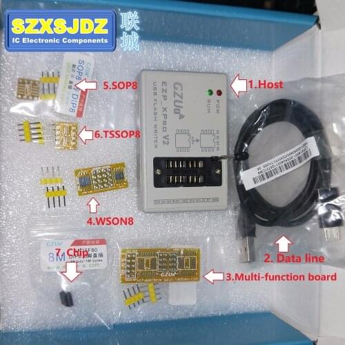 High Speed ARM Chips Programmer USB Motherboard Routing LCD BIOS SPI FLASH IBM 24 25 1.Host 2. Data line 3. Multi-function board