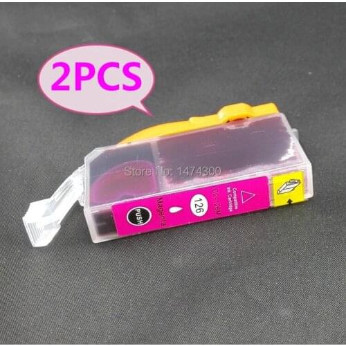 XIMO On sale,2 PCS of CLI-126 Magenta compatible ink cartridge for PIXMA IP4810 IP4910 IX6510 MG5210 MG5310 MG6110 MG6210 etc
