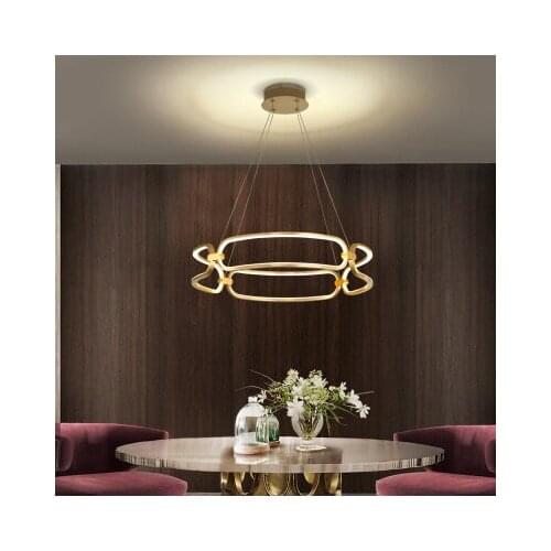 Living room chandelier 2020 new simple atmosphere, household Nordic round creative art, modern light luxury lamps