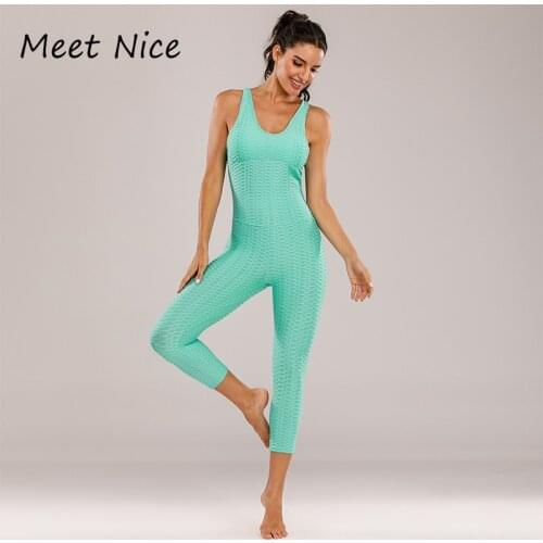 Womens Sports Jumpsuit Backless Playsuit Fitness Tights Jumpsuits Costume Suit Gym Bodysuit Tracksuit Gym Sport Set
