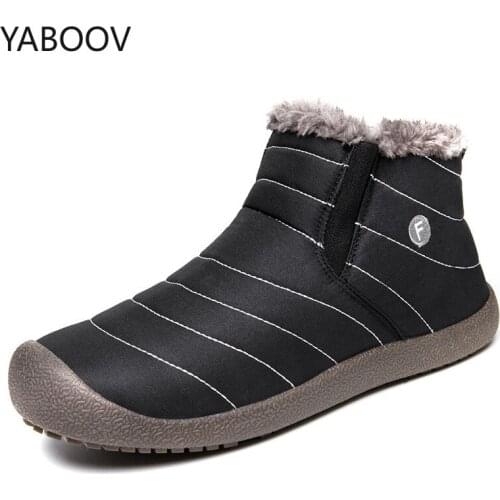 Winter Casual Snow Boots Men Women Waterproof Ankle Boots Keep Warm Slip-Resistant Woman Man Footwear Warm Shoes Big Size 36-48