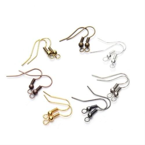 200pcs/lot 20x17mm DIY Earring Findings Earrings Clasps Hooks Fittings DIY Jewelry Making Accessories Iron Hook Earwire Jewelry