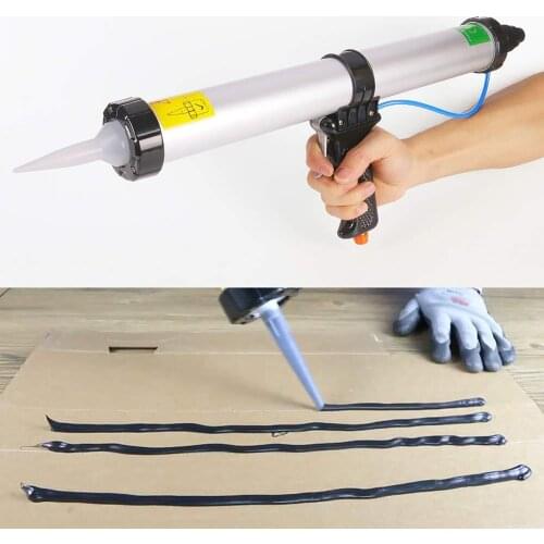 15 inch Pneumatic Soft Glue Gun 300/400/500/600ml Soft Glass Glue Gun With Air Rubber Caulk Applicator Adjustable Repair Tool