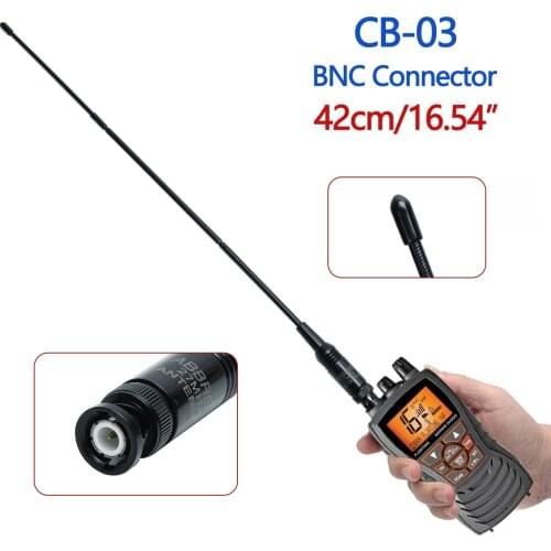 ABBREE 42CM 27MHz CB Radio Two-Way Antenna Portable BNC Connector for CB Portable Radio of Cobra Midland Uniden Anytone
