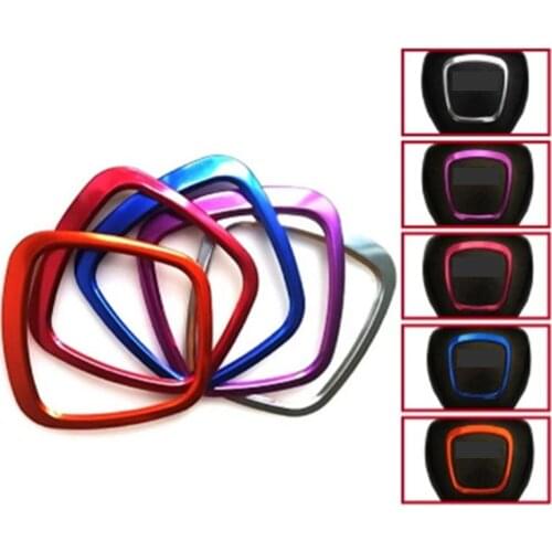 Aluminium Steering Wheel Sticker Badge Trim Trapezoid Fit For Audi Red Easy Installation,Tapes on Back