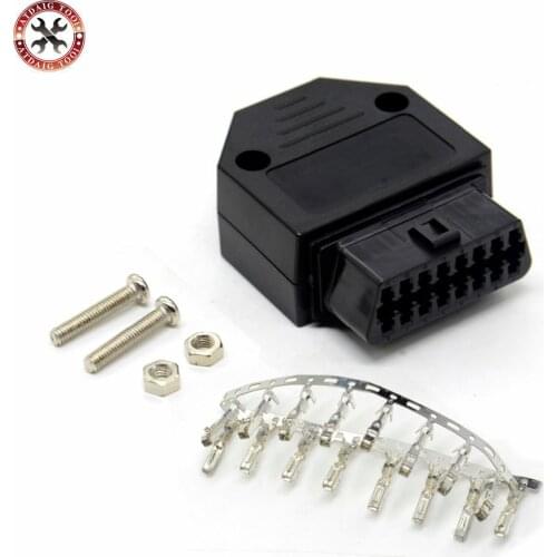 Car Diagnostic Tool J1962F OBD2 16 Pin Female Connector OBDII 16pin Connector Adaptor with Screws diagnostic-tool