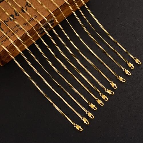 50cm 2mm gold Men Chain Necklace Figaro Link necklace chain bracelet Gold Filled Women Wholesale Jewelry boys gift