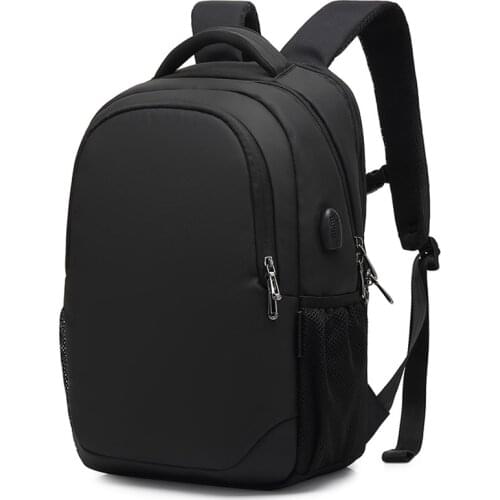 Men Laptop Backpack Made by POSO Black/Blue/Gray PS-652 Notebook Computer Bag 15.6 Inch USB Charging School Bag for Teenage Boys