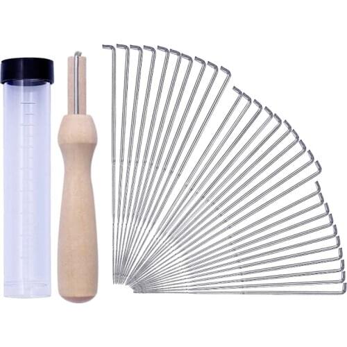 Imzay 30Pcs Felting Needles Wool Needle Felting Kit Wool Felt Felting Kit Felting Supplies DIY Felting Tools with Needle Bottle