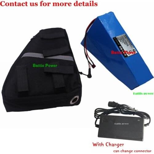 72v 50Ah lithium ion triangle battery 18650 li ion Polygon battery for 5000w Mountain Bike scooter Motorcycle + 5A charger