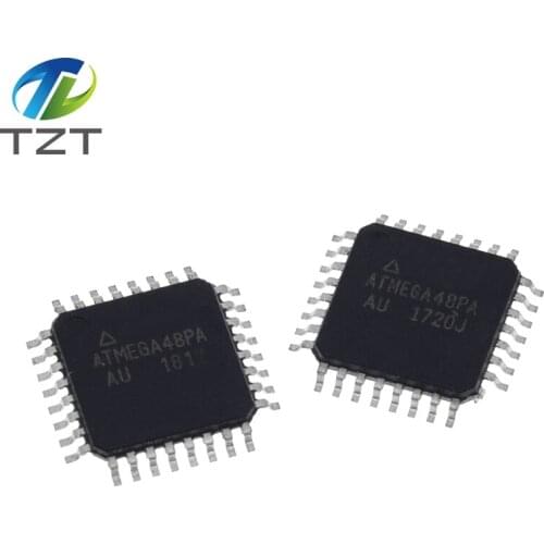 ATMEGA48 TQFP32 MCU 8-Bit ATmega AVR RISC 4KB Flash 2.5V/3.3V/5V 32-Pin TQFP ATMEGA48PA-AU