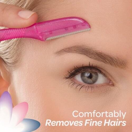 Touch-Up Multipurpose Exfoliating Dermaplaning Tool, Eyebrow Razor, and Facial Razor with Precision Cover, 3 Count