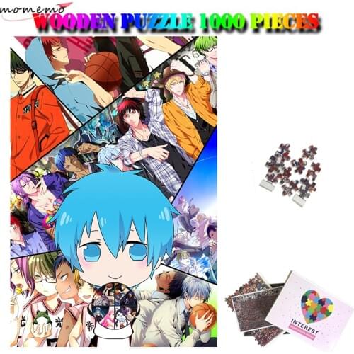 MOMEMO Kurokos Basketball Wooden 1000 Pieces Puzzle Anime Cortoon Adults Jigsaw Puzzle Kids Children Education Puzzles Toy Gift