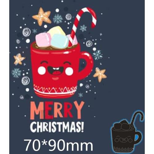 New Metal Cutting Dies Smile Ice Cup For Card DIY Scrapbooking stencil Paper Craft Album template Dies 7*9cm